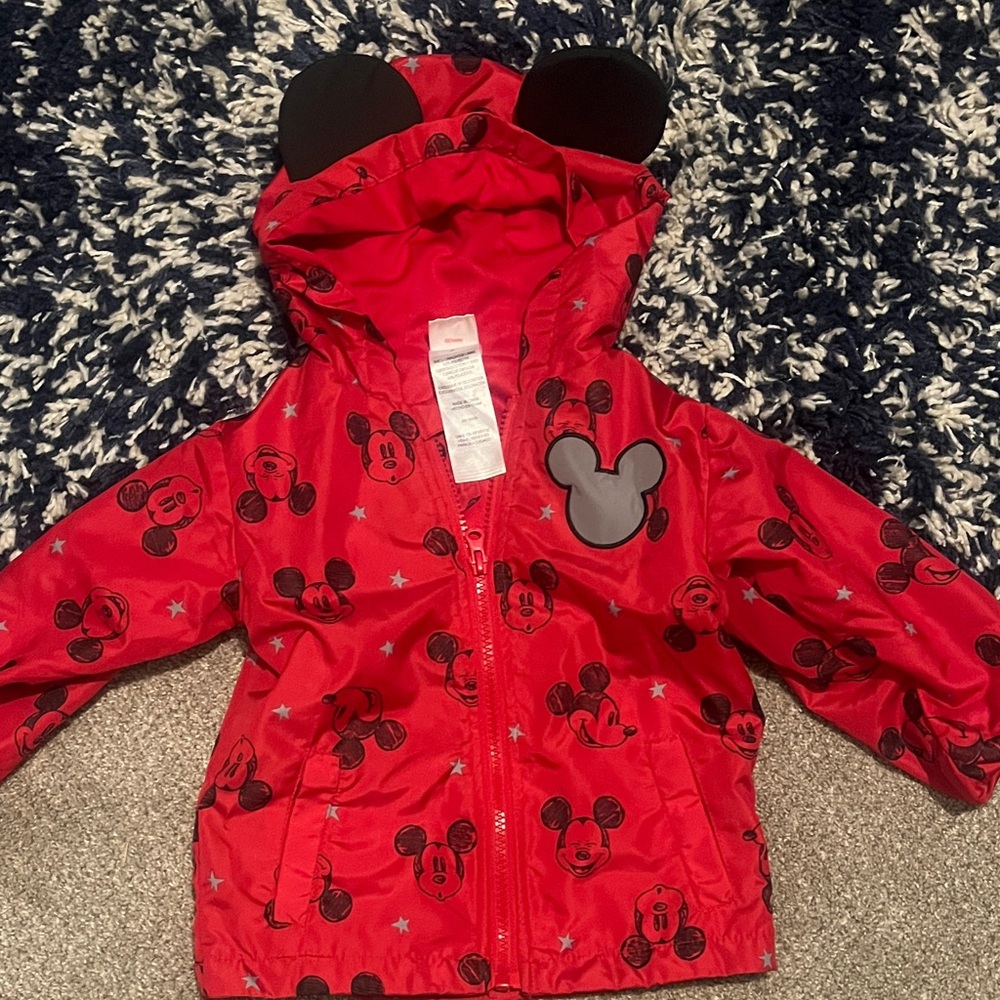 Disney Red Mickey Mouse Raincoat for Kids
